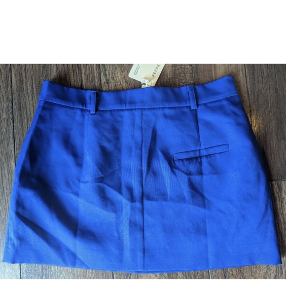 Peppermayo Mariah Mini Skirt - Cobalt Blue Size 14 NWT Polyester & Spandex Blend - Picture 11 of 14